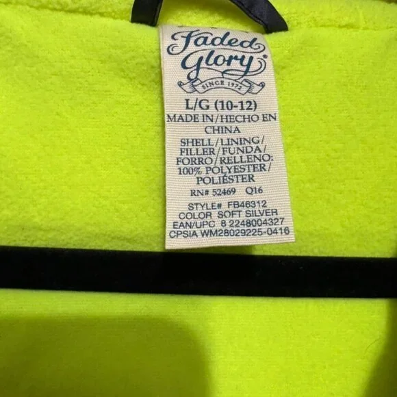 Faded Glory Kids Camo Puffer Jacket Hooded Zip Front Boys Girls L 10 12 - Picture 2 of 4